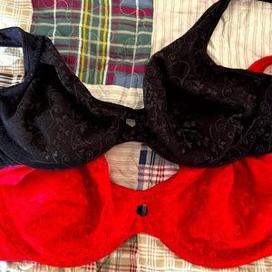 Like new, real pretty lacy looking bras. Barely worn.